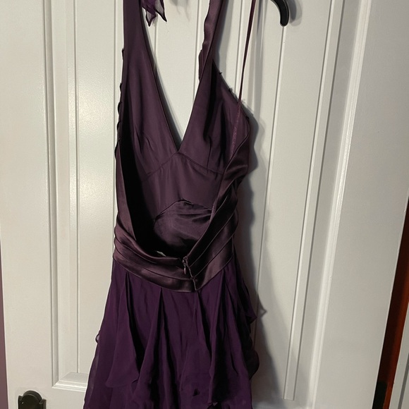 Mixed fabric bcbg halter cocktail dress - Picture 6 of 6